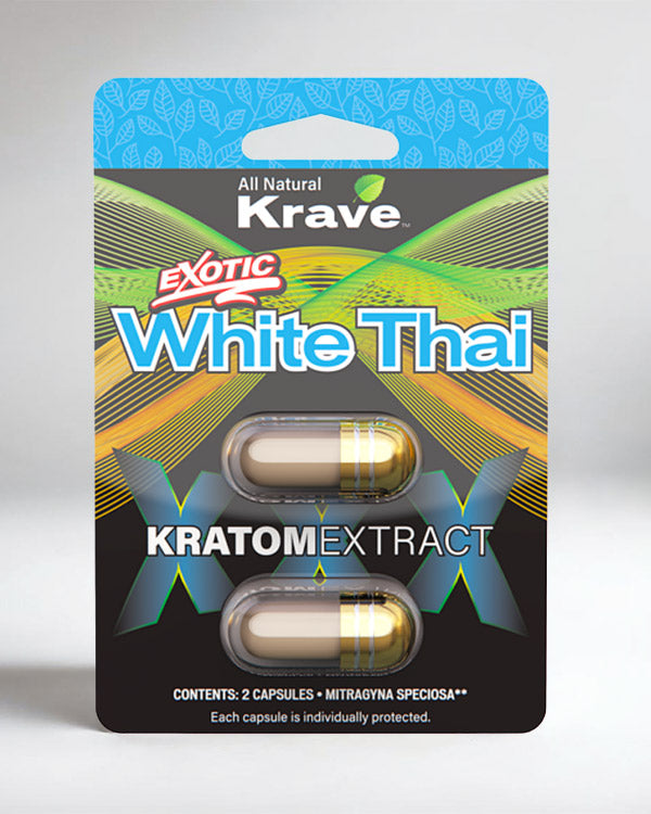 Krave Kratom - White Thai Capsules (2 Count)